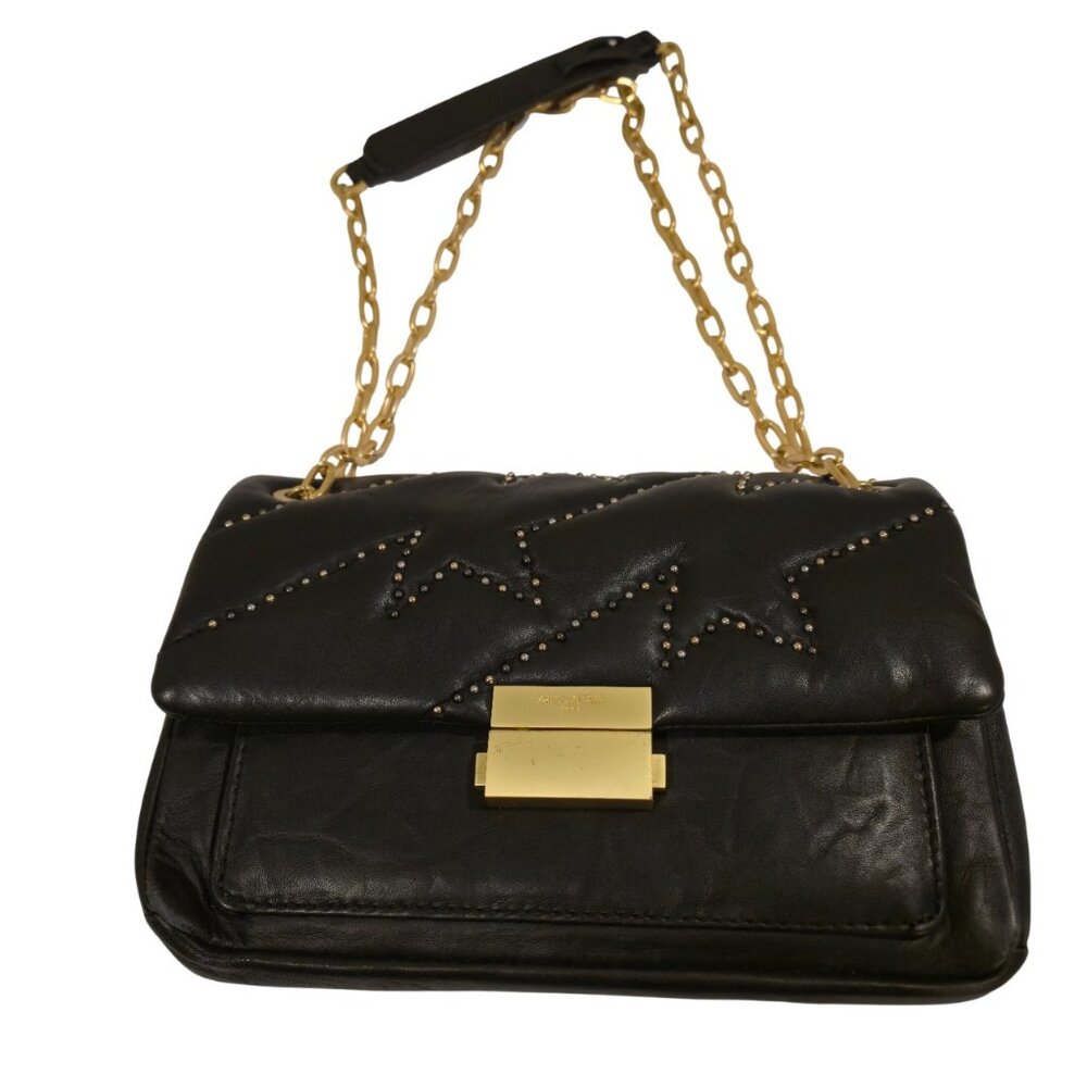 Zadig & Voltaire Ziggy Black Quilted Matelassé Clous Shoulder Bag - Picture 6 of 16